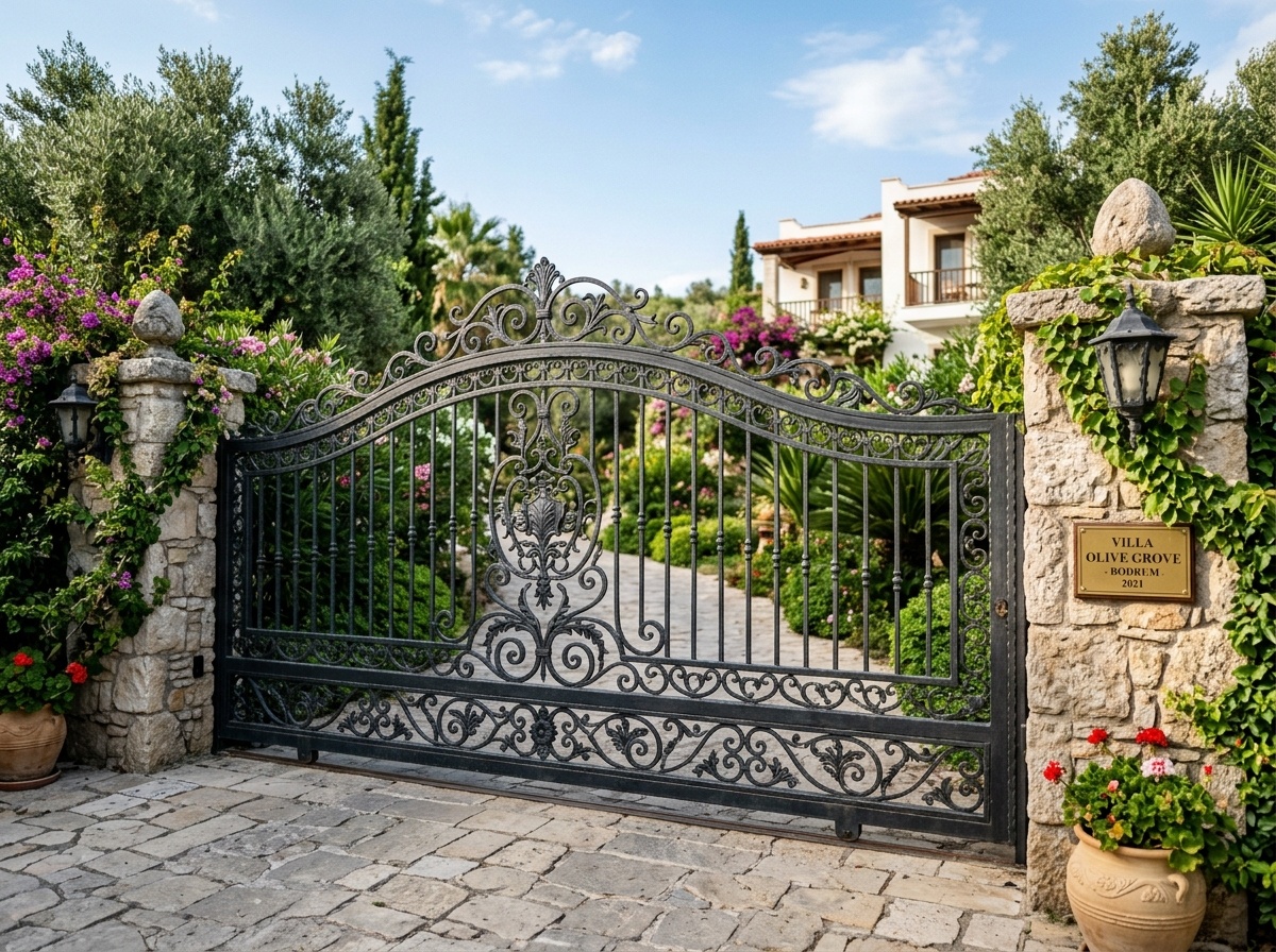 Classic ornamental iron gate – Izmir residence